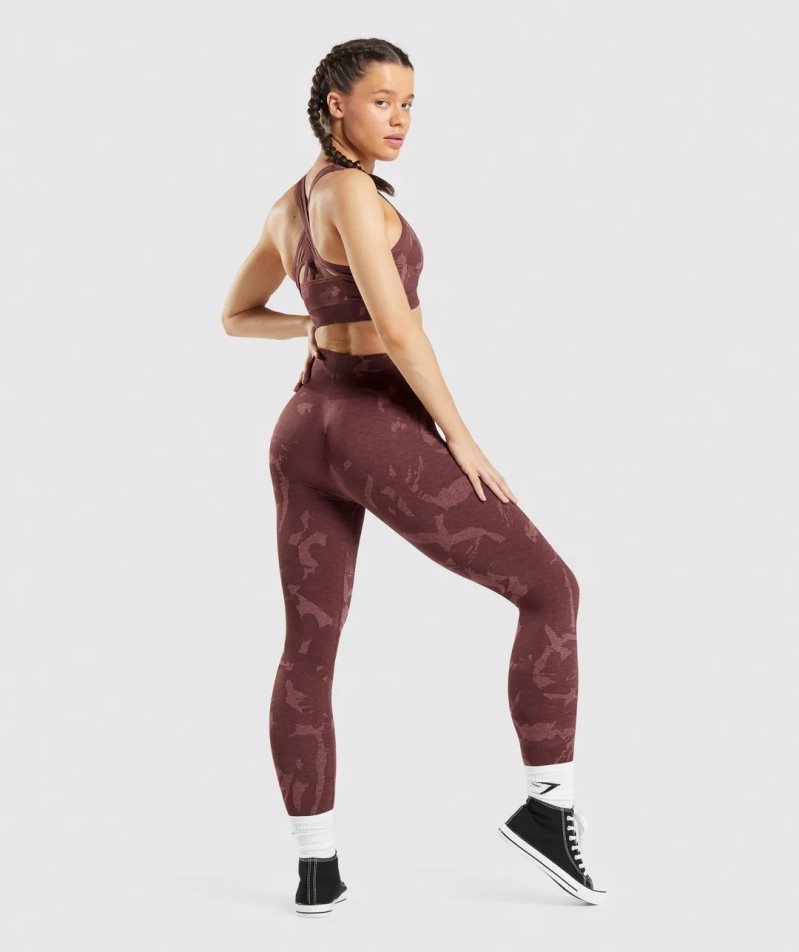 Women's Gymshark Adapt Camo Seamless Leggings Brown | NZ 5OYUFC